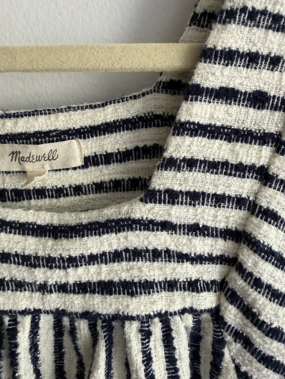 Madewell Texture & Thread square-neck top in Excellent Used Condition Size S